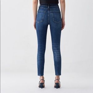 NEW AGolde Roxanne Super Hi Rise Skinny in Freeway